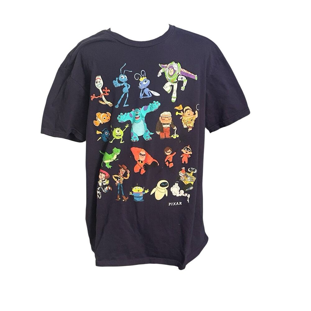 Pixar Shirt Navy‎ Blue Movies Characters Cartoons Cotton Size Men’s Size Large